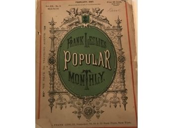 Frank Leslies Popular Monthly Dated IN THE 1880S.  LOT13