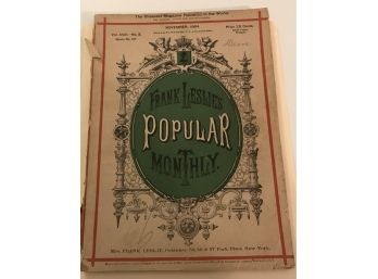 Frank Leslies Popular Monthly Dated IN THE 1880S.  LOT15