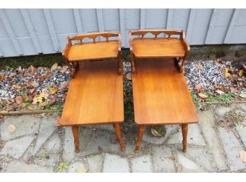 Pair Step Back End Tables