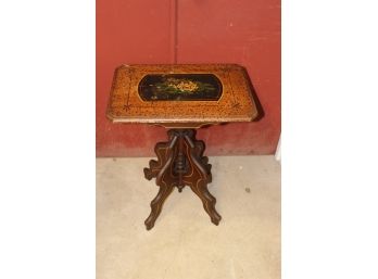 Tole Hand Painted Accent Table