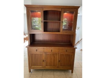 Wood Dining Room Hutch (lighted)