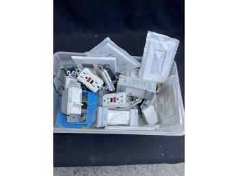 Miscellaneous Box Of Outlets, Switches, Dimmers Etc