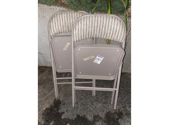 Set Of Cloth Cushioned Folding Chairs