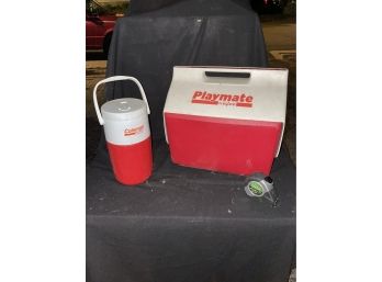 Playmate And Coleman Cooler And Jug Set