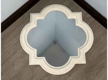 A Quatrefoil Mirror With An Intentionally-Aged Frame