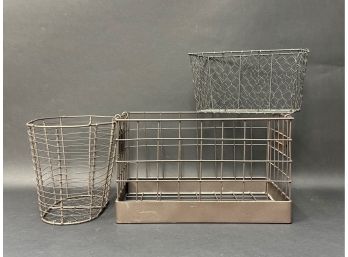 A Selection Of Wire Baskets