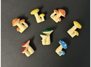 Seven Little Decorative Mushrooms