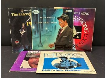 A Selection Of Vintage Vinyls LPs: Frank Sinatra, Elvis & More