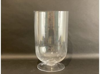 A Substantial Footed Vase In Clear Glass