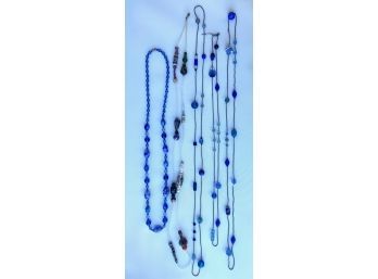 5 Vintage Glass Bead Necklaces