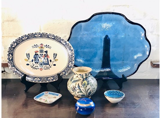 Serving Pieces And Decor In Blue