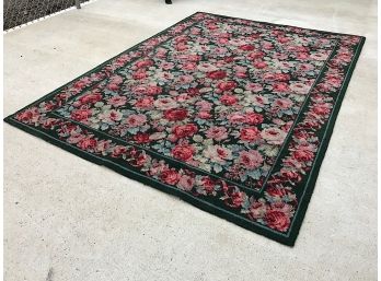 Forest Green And Rose Rug