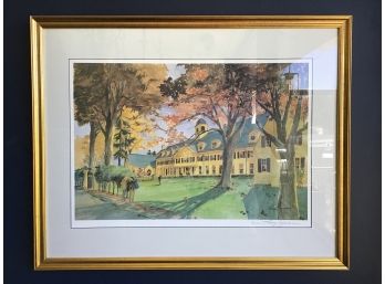 Westover School Middlebury, CT, Numbered Print 31/100,  Signed Tracy Sugarman (1921-2013)