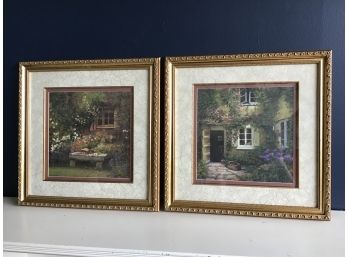 Set Of Framed Prints - The Rose Door And Little Brown Cottage