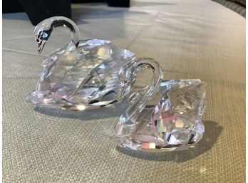 Swarovski Crystal Swan Figurines