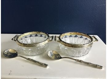 Pair Of International Silver Company Mayonnaise Set No 5836