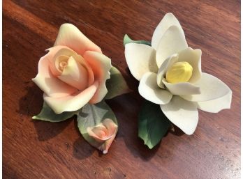 Italian Capodimonte Porcelain Flowers