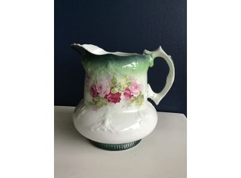 Pretty Antique Floral Pitcher