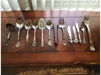 Assorted Serving Pieces, Mostly Silver Plate