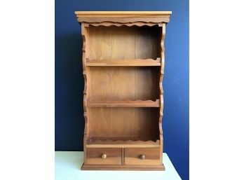 Cute Cherrywood Scalloped Wall Shelf