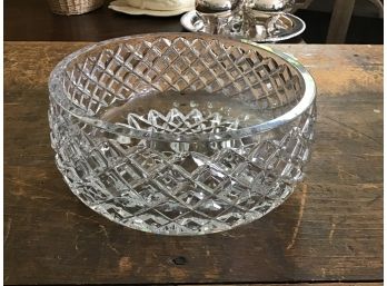 Heavy Cut Lead Crystal Bowl - 9.5D