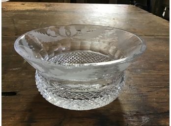 Small Cut Crystal Thistle Bowl, Made In Edinburgh Scotland