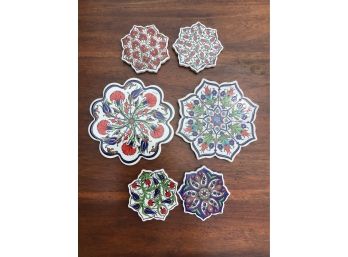 Traditional Iznik Turkish Tile Trivets And Coasters