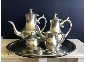 Woodbury Pewter Coffee Tea Service Set