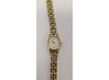 Ladies Gold Tone Bulova Bracelet Watch
