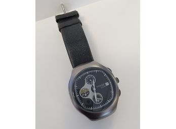 Men's Timberland Steel Watch W/Black Leather Band