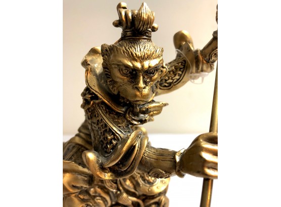 Chinese Brass Monkey King Statue