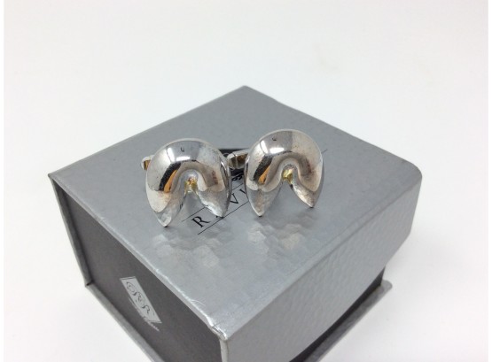 Sterling 'Fortune Cookie' Cuff Links