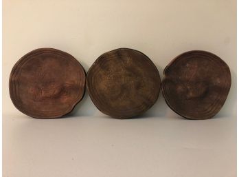 Rustic Pottery Plate Trio
