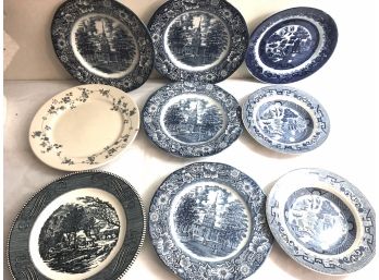 Antique & Vintage Flow Blue Plates