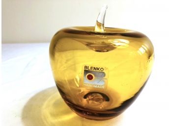 Blenko Art Glass Apple