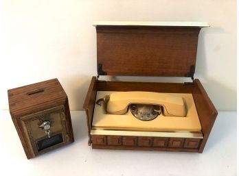 Vintage PO Box Bank & Vintage Phone