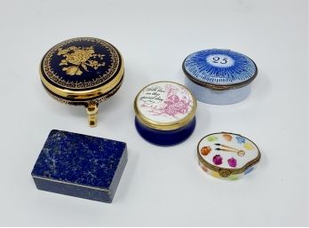 Miniature Trinket Boxes - Set Of 5