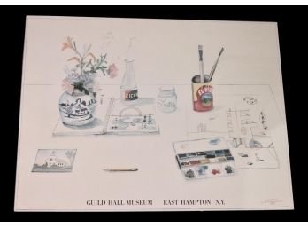Saul Steinberg Guild Hall Museum East Hampton, NY Framed Signed Poster