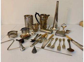 Large Collection Of Silver Plate , 25+ Pieces
