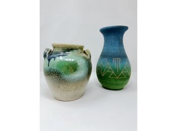 Pair Of Pottery Vases