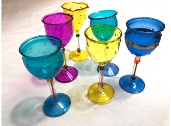 Colored Glass Cordial Glasses