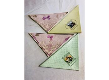 Pair Of Vintage Swiss Handkerchiefs