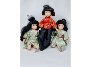 Porcelain Doll Trio