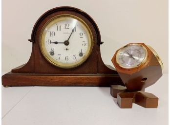 Seth Thomas Mantle Clock & Barometer