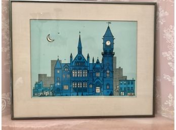 Tony Graham (American 1932-1996) Graphic Art Signed  London View