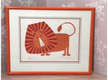 Lively Lion 'Ralph' By Polly French - Signed Limited Edition 141/200 Print