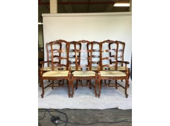 Set Of Seven Ladder-Back Chairs