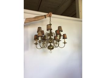 Anglo-Dutch Style Brass Chandelier