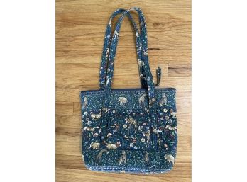 Beautiful Vera Bradley Safari Theme Handbag Tote Blue