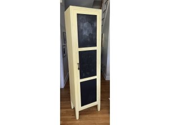 Great Vintage Tall Yellow Pantry Cabinet With Chalkboard